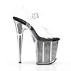 Pleaser - FLAMINGO808SRS Sandale à bride à la cheville, Pole dance chaussures - Chaussures de pole dance - Couleur argent/Transparent Product image